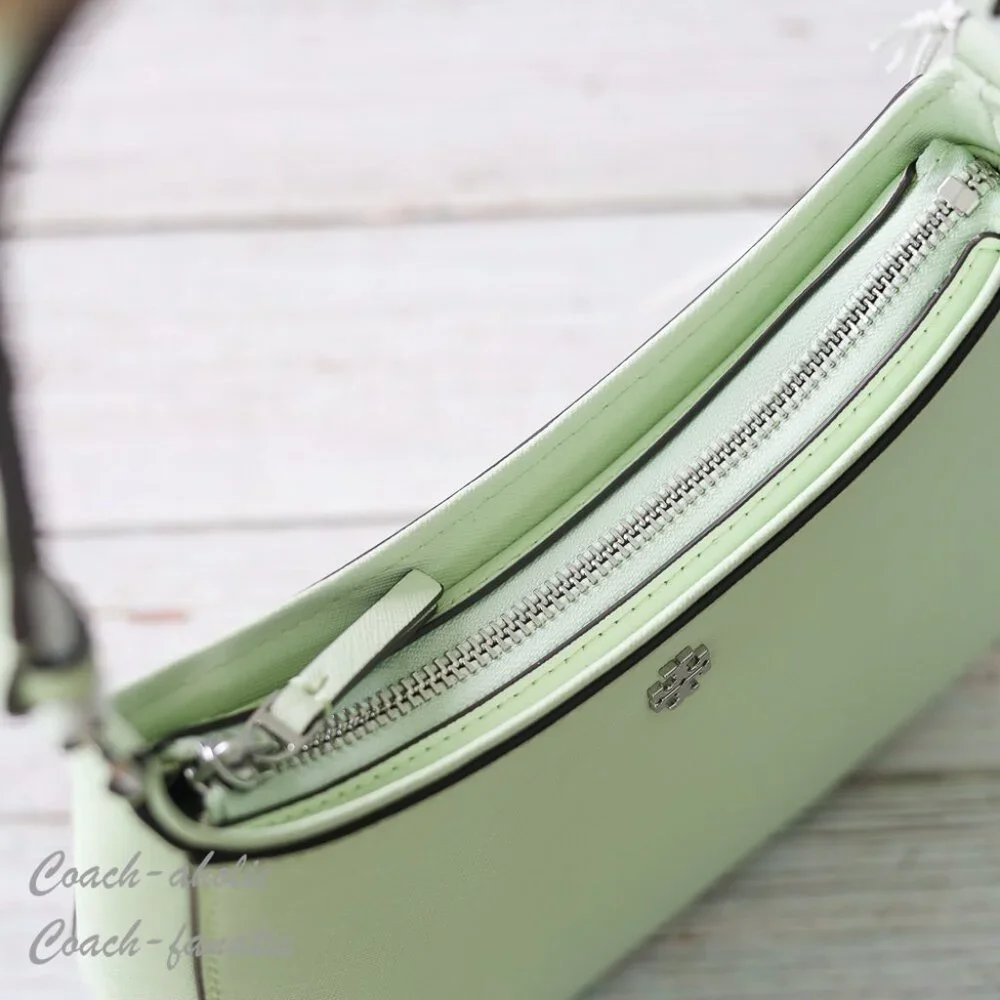 NWT Tory Burch Emerson Saffiano Leather Shoulder Bag in Meadow Mist - Picture 8 of 10